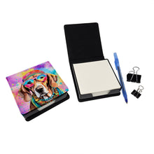 Load image into Gallery viewer, Weimaraner Hippie Dawg PU Leather Note Paper Holder
