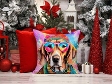 Load image into Gallery viewer, Weimaraner Hippie Dawg Throw Pillow - 14x14 Decorative Pillow – Art for Your Home &amp; Patio