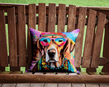 Load image into Gallery viewer, Weimaraner Hippie Dawg Throw Pillow - 14x14 Decorative Pillow – Art for Your Home &amp; Patio