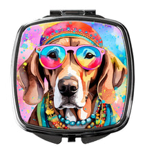 Load image into Gallery viewer, Weimaraner Hippie Dawg Compact Mirror – Stylish Purse Mirror with Artistic Covers