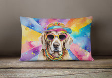 Load image into Gallery viewer, Weimaraner Hippie Dawg Fabric Decorative Pillow