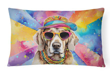 Load image into Gallery viewer, Weimaraner Hippie Dawg Fabric Decorative Pillow