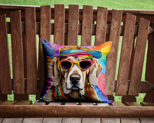 Load image into Gallery viewer, Weimaraner Hippie Dawg Throw Pillow - 14x14 Decorative Pillow – Art for Your Home &amp; Patio