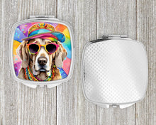 Load image into Gallery viewer, Weimaraner Hippie Dawg Compact Mirror – Stylish Purse Mirror with Artistic Covers