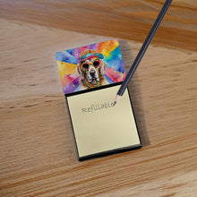 Load image into Gallery viewer, Weimaraner Hippie Dawg Sticky Note Holder- Refiilable Desk Accessory Note Pad