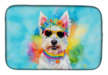 Load image into Gallery viewer, Westie Hippie Dawg Dish Drying Mat