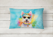 Load image into Gallery viewer, Westie Hippie Dawg Fabric Decorative Pillow