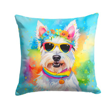 Load image into Gallery viewer, Westie Hippie Dawg Fabric Decorative Pillow