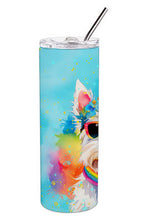 Load image into Gallery viewer, Westie Hippie Dawg Stainless Steel Skinny Tumbler