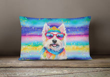 Load image into Gallery viewer, Westie Hippie Dawg Fabric Decorative Pillow
