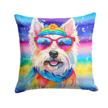 Load image into Gallery viewer, Westie Hippie Dawg Fabric Decorative Pillow