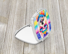 Load image into Gallery viewer, Westie Hippie Dawg Compact Mirror – Stylish Purse Mirror with Artistic Covers