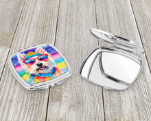 Load image into Gallery viewer, Westie Hippie Dawg Compact Mirror – Stylish Purse Mirror with Artistic Covers