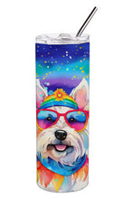 Load image into Gallery viewer, Westie Hippie Dawg Stainless Steel Skinny Tumbler