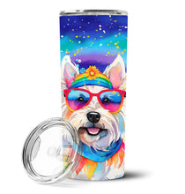 Load image into Gallery viewer, Westie Hippie Dawg Stainless Steel Skinny Tumbler