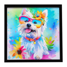 Load image into Gallery viewer, Westie Hippie Dawg Framed Metal Print