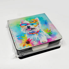 Load image into Gallery viewer, Westie Hippie Dawg PU Leather Note Paper Holder
