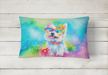 Load image into Gallery viewer, Westie Hippie Dawg Fabric Decorative Pillow