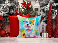 Load image into Gallery viewer, Westie Hippie Dawg Fabric Decorative Pillow