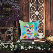 Load image into Gallery viewer, Westie Hippie Dawg Fabric Decorative Pillow