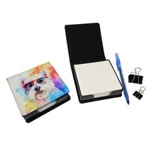 Load image into Gallery viewer, Westie Hippie Dawg PU Leather Note Paper Holder
