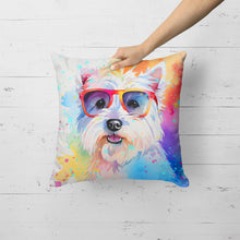 Load image into Gallery viewer, Westie Hippie Dawg Fabric Decorative Pillow