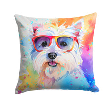 Load image into Gallery viewer, Westie Hippie Dawg Fabric Decorative Pillow