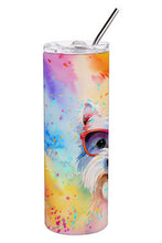 Load image into Gallery viewer, Westie Hippie Dawg Stainless Steel Skinny Tumbler