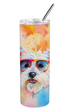 Load image into Gallery viewer, Westie Hippie Dawg Stainless Steel Skinny Tumbler
