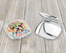 Load image into Gallery viewer, Yorkshire Terrier Hippie Dawg Compact Mirror – Stylish Purse Mirror with Artistic Covers