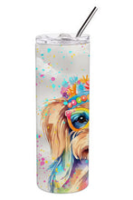 Load image into Gallery viewer, Yorkshire Terrier Hippie Dawg Stainless Steel Skinny Tumbler
