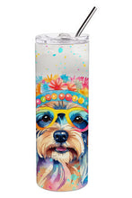 Load image into Gallery viewer, Yorkshire Terrier Hippie Dawg Stainless Steel Skinny Tumbler