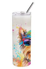 Load image into Gallery viewer, Yorkshire Terrier Hippie Dawg Stainless Steel Skinny Tumbler