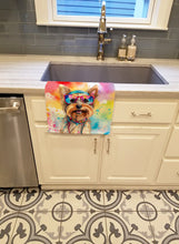 Load image into Gallery viewer, Yorkshire Terrier Hippie Dawg Kitchen Towel