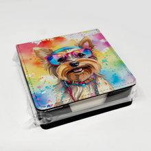 Load image into Gallery viewer, Yorkshire Terrier Hippie Dawg PU Leather Note Paper Holder