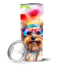 Load image into Gallery viewer, Yorkshire Terrier Hippie Dawg Stainless Steel Skinny Tumbler