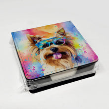 Load image into Gallery viewer, Yorkshire Terrier Hippie Dawg PU Leather Note Paper Holder