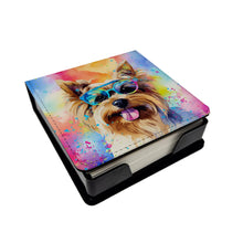 Load image into Gallery viewer, Yorkshire Terrier Hippie Dawg PU Leather Note Paper Holder