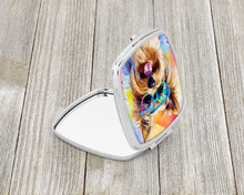 Load image into Gallery viewer, Yorkshire Terrier Hippie Dawg Compact Mirror – Stylish Purse Mirror with Artistic Covers