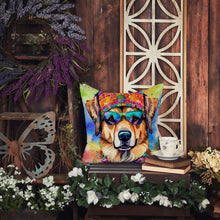 Load image into Gallery viewer, Hippie Dawg Throw Pillow - 14x14 Decorative Pillow – Art for Your Home &amp; Patio