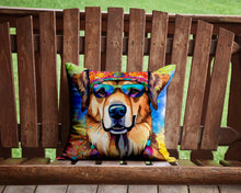 Load image into Gallery viewer, Hippie Dawg Throw Pillow - 14x14 Decorative Pillow – Art for Your Home &amp; Patio
