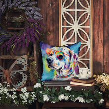 Load image into Gallery viewer, Hippie Dawg Throw Pillow - 14x14 Decorative Pillow – Art for Your Home &amp; Patio