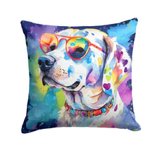 Load image into Gallery viewer, Hippie Dawg Throw Pillow - 14x14 Decorative Pillow – Art for Your Home &amp; Patio