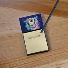 Load image into Gallery viewer, Hippie Dawg Sticky Note Holder- Refiilable Desk Accessory Note Pad