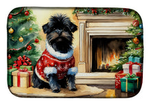 Load image into Gallery viewer, Affenpinscher Cozy Christmas Dish Drying Mat