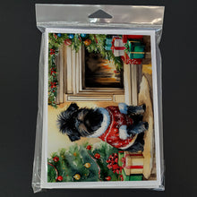Load image into Gallery viewer, Affenpinscher Cozy Christmas Greeting Cards - Blank Note Cards – 8-Pack of Artist-Designed Cards with Envelopes