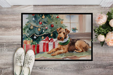 Load image into Gallery viewer, Airedale Terrier Cozy Christmas Doormat - Large 24x36 – Indoor/Outdoor Floor Mat with Artistic Flair