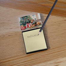 Load image into Gallery viewer, Airedale Terrier Cozy Christmas Sticky Note Holder- Refiilable Desk Accessory Note Pad