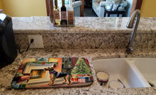 Load image into Gallery viewer, Airedale Terrier Cozy Christmas Dish Drying Mat
