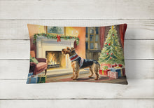 Load image into Gallery viewer, Airedale Terrier Cozy Christmas Throw Pillow